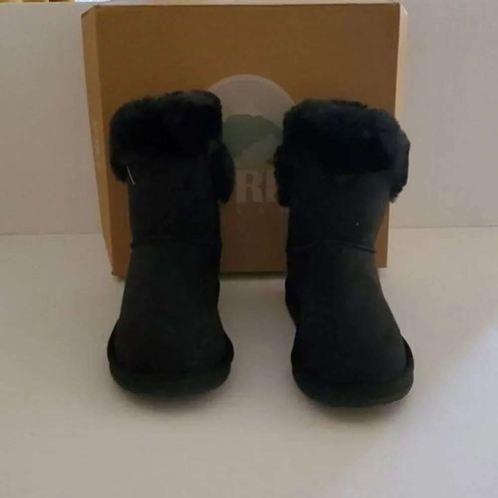 Apres by Lamo Black Winter Boots Snow Shoes Kids Youth GIRLS Size 3